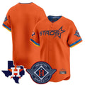 Silnrao H.Astros Orange City Connect Texas Patch Vapor Premier Blank Player Limited Home Stitched Jerseys