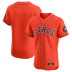 Silnrao H.Astros Orange Home Limited Elite Blank Player Stitched Jerseys