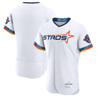 Silnrao H.Astros White City Connect Limited Elite Home Blank Player Stitched Jerseys