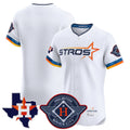 Silnrao H.Astros White City Connect Texas Patch Vapor Premier Blank Player Limited Elite Home Stitched Jerseys