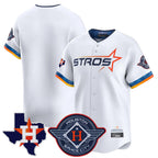 Silnrao H.Astros White City Connect Texas Patch Vapor Premier Blank Player Limited Home Stitched Jerseys