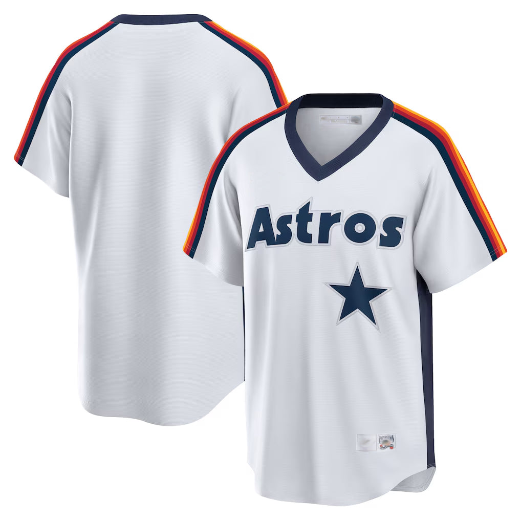 Silnrao H.Astros White Cooperstown Collection T-shirt Blank Player Stitched Jerseys