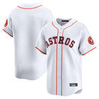 Silnrao H.Astros White Home Limited Blank Player Stitched Jerseys