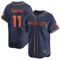 Silnrao H.Astros #11 Cam Smith Player Navy City Connect Home Limited Stitched Jerseys