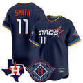 Silnrao H.Astros #11 Cam Smith Player Navy City Connect Texas Patch Vapor Premier Limited Home Stitched Jerseys
