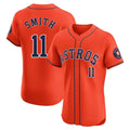 Silnrao H.Astros #11 Cam Smith Player Orange Home Limited Elite Stitched Jerseys