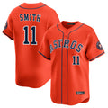 Silnrao H.Astros #11 Cam Smith Player Orange Home Limited Stitched Jerseys