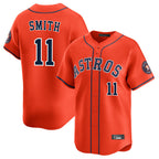 Silnrao H.Astros #11 Cam Smith Player Orange Home Limited Stitched Jerseys