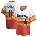 Silnrao H.Astros #11 Cam Smith Player Rainbow Cooperstown Collection T-shirt Stitched Jerseys