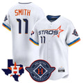 Silnrao H.Astros #11 Cam Smith Player White City Connect Texas Patch Vapor Premier Limited Home Stitched Jerseys