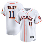 Silnrao H.Astros #11 Cam Smith Player White Home Limited Stitched Jerseys