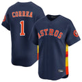 Silnrao H.Astros #1 Carlos Correa Player Navy Home Limited Stitched Jerseys