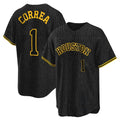 Silnrao H.Astros #1 Carlos Correa Player Snake Skin City Home Game Stitched Jerseys