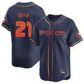 Silnrao H.Astros #21 Yainer Diaz Player Navy City Connect Home Limited Stitched Jerseys