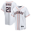 Silnrao H.Astros #21 Yainer Diaz Player White Home Game Stitched Jerseys