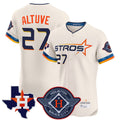 Silnrao H.Astros #27 Jose Altuve Player Cream City Connect Texas Patch Vapor Premier Limited Elite Home Stitched Jerseys