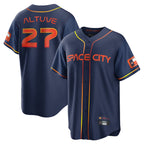 Silnrao H.Astros #27 Jose Altuve Player Navy City Connect Home Game Stitched Jerseys