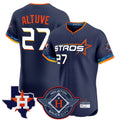 Silnrao H.Astros #27 Jose Altuve Player Navy City Connect Texas Patch Vapor Premier Limited Elite Home Stitched Jerseys
