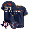 Silnrao H.Astros #27 Jose Altuve Player Navy City Connect Texas Patch Vapor Premier Limited Home Stitched Jerseys