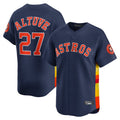 Silnrao H.Astros #27 Jose Altuve Player Navy Home Limited Stitched Jerseys