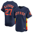 Silnrao H.Astros #27 Jose Altuve Player Navy Home Limited Stitched Jerseys