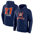 Silnrao H.Astros #27 Jose Altuve Player Navy Pullover Hoodie Stitched Jerseys