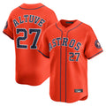 Silnrao H.Astros #27 Jose Altuve Player Orange Home Limited Stitched Jerseys