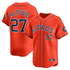 Silnrao H.Astros #27 Jose Altuve Player Orange Home Limited Stitched Jerseys