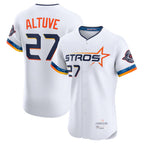 Silnrao H.Astros #27 Jose Altuve Player White City Connect Limited Elite Home Stitched Jerseys