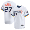 Silnrao H.Astros #27 Jose Altuve Player White City Connect Limited Home Stitched Jerseys