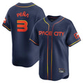 Silnrao H.Astros #3 Jeremy Pe?a Player Navy City Connect Home Limited Stitched Jerseys