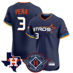Silnrao H.Astros #3 Jeremy Pe?a Player Navy City Connect Limited Elite Home Stitched Jerseys