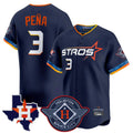 Silnrao H.Astros #3 Jeremy Pe?a Player Navy City Connect Texas Patch Vapor Premier Limited Home Stitched Jerseys