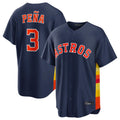 Silnrao H.Astros #3 Jeremy Pe?a Player Navy Home Game Stitched Jerseys