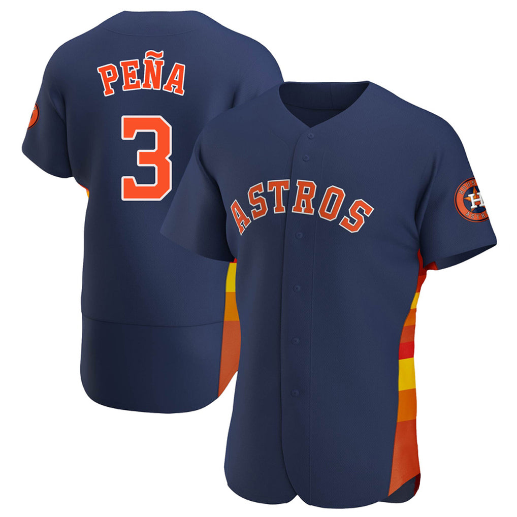 Silnrao H.Astros #3 Jeremy Pe?a Player Navy Home Limited Elite Stitched Jerseys