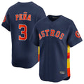 Silnrao H.Astros #3 Jeremy Pe?a Player Navy Home Limited Stitched Jerseys