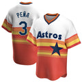 Silnrao H.Astros #3 Jeremy Pe?a Player Rainbow Cooperstown Collection T-shirt Stitched Jerseys