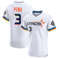 Silnrao H.Astros #3 Jeremy Pe?a Player White City Connect Limited Elite Home Stitched Jerseys