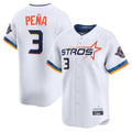 Silnrao H.Astros #3 Jeremy Pe?a Player White City Connect Limited Home Stitched Jerseys