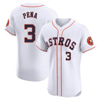 Silnrao H.Astros #3 Jeremy Pe?a Player White Limited Elite Home Stitched Jerseys