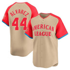Silnrao H.Astros #44 Yordan Alvarez Player Cream American League All-Star Game Limited Stitched Jerseys