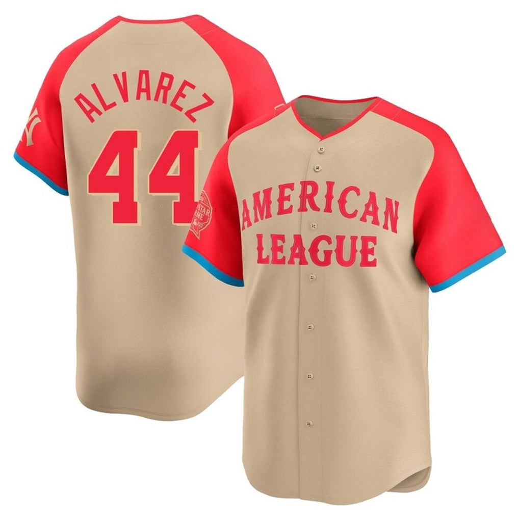 Silnrao H.Astros #44 Yordan Alvarez Player Cream American League All-Star Game Limited Stitched Jerseys