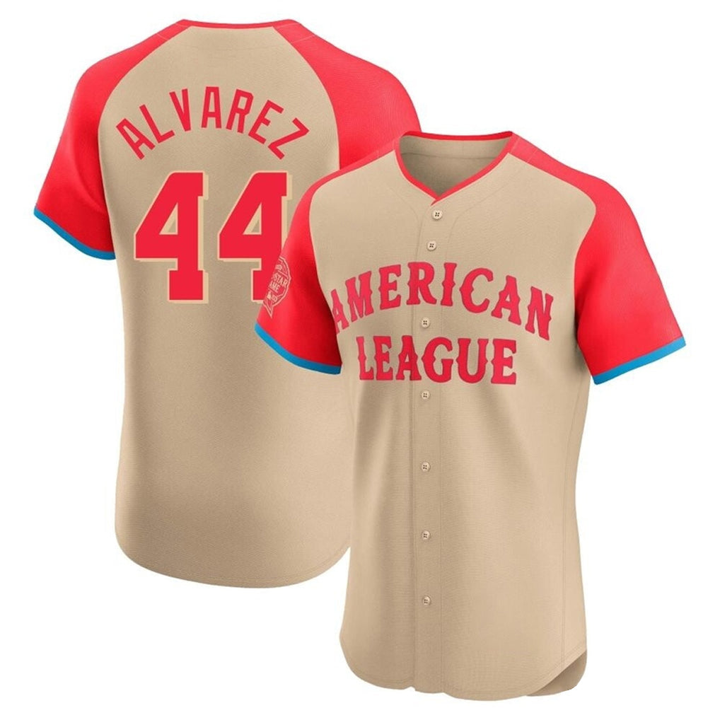 Silnrao H.Astros #44 Yordan Alvarez Player Cream American League All-Star Limited Elite Home Stitched Jerseys