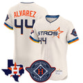 Silnrao H.Astros #44 Yordan Alvarez Player Cream City Connect Texas Patch Vapor Premier Limited Elite Home Stitched Jerseys