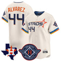 Silnrao H.Astros #44 Yordan Alvarez Player Cream City Connect Texas Patch Vapor Premier Limited Home Stitched Jerseys