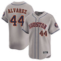 Silnrao H.Astros #44 Yordan Alvarez Player Gray Home Limited Stitched Jerseys