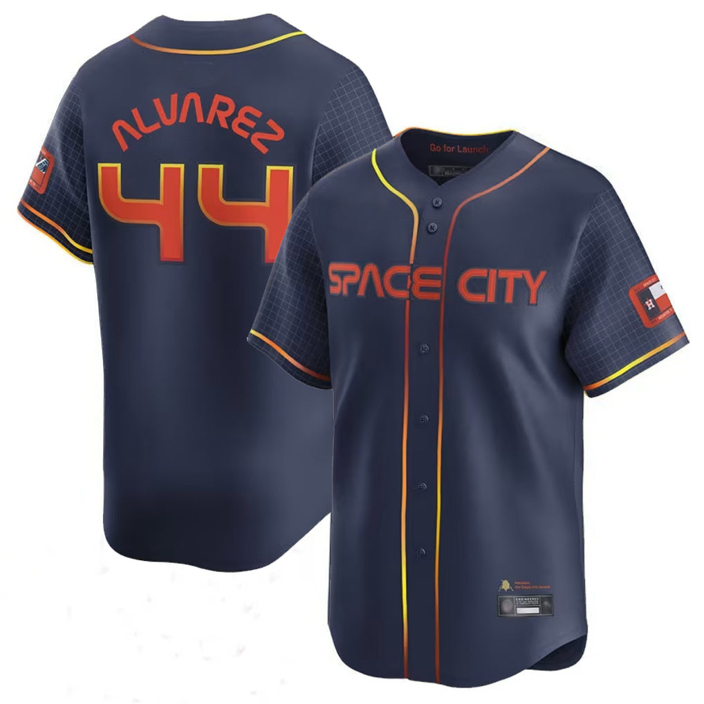 Silnrao H.Astros #44 Yordan Alvarez Player Navy City Connect Limited Home Game Stitched Jerseys