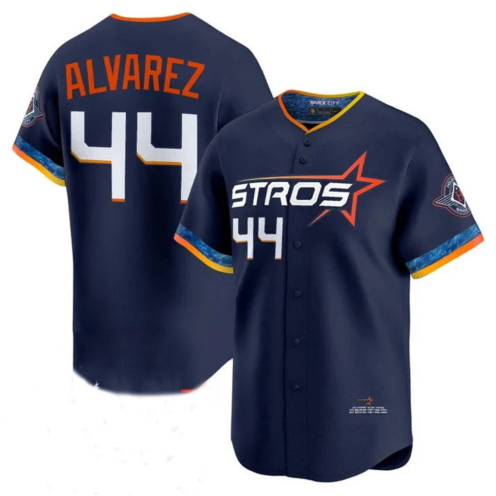 Silnrao H.Astros #44 Yordan Alvarez Player Navy City Connect Limited Home Stitched Jerseys