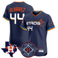 Silnrao H.Astros #44 Yordan Alvarez Player Navy City Connect Texas Patch Vapor Premier Limited Elite Home Stitched Jerseys