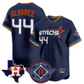 Silnrao H.Astros #44 Yordan Alvarez Player Navy City Connect Texas Patch Vapor Premier Limited Home Stitched Jerseys